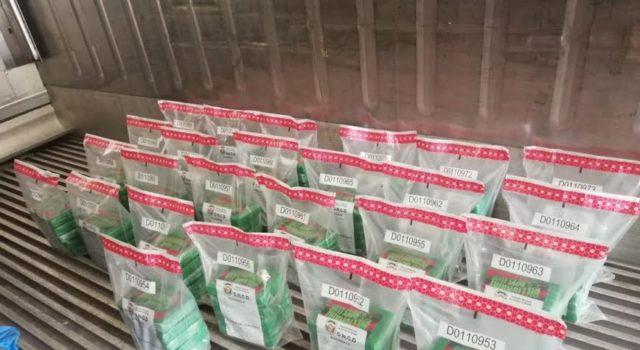 DNCD decomisa 125 paquetes presumiblemente cocaína en Montecristi