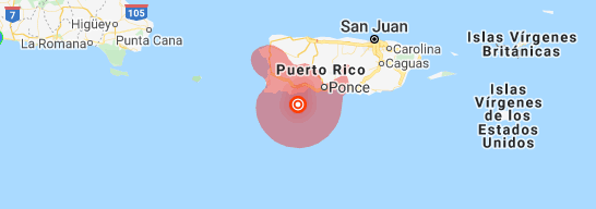 Terremoto de 5.0 grados al sur de Puerto Rico 1 temblor pr 5.0