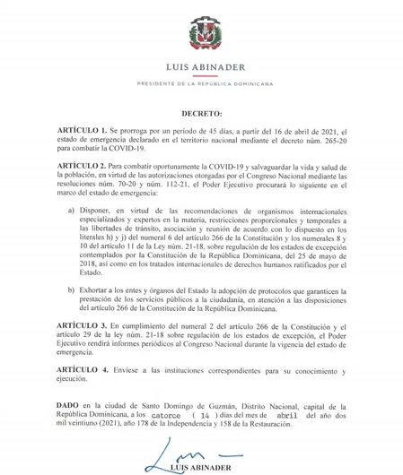 Gobierno dispone prórroga de estado de emergencia; se extiende toque de queda por otro mes 2 Gobierno estado emergencia FE 1