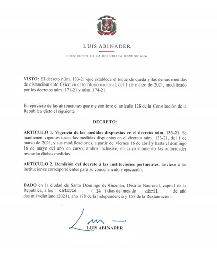 Gobierno dispone prórroga de estado de emergencia; se extiende toque de queda por otro mes 3 Gobierno prorroga estado FE 1