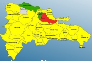 Solo Valverde no está en alerta, COE mantiene 31 provincias en rojo, verde y amarillo