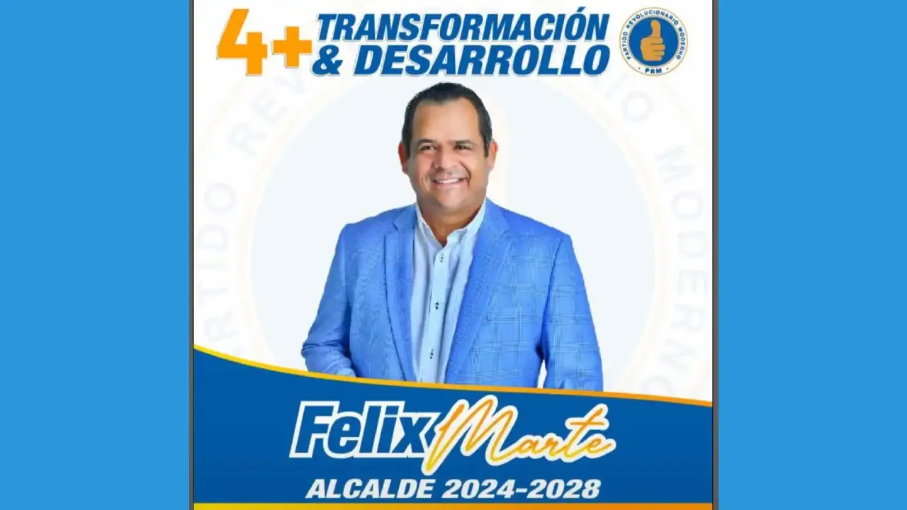 Félix Marte es reelegido de forma contundente como alcalde de Sabaneta 1