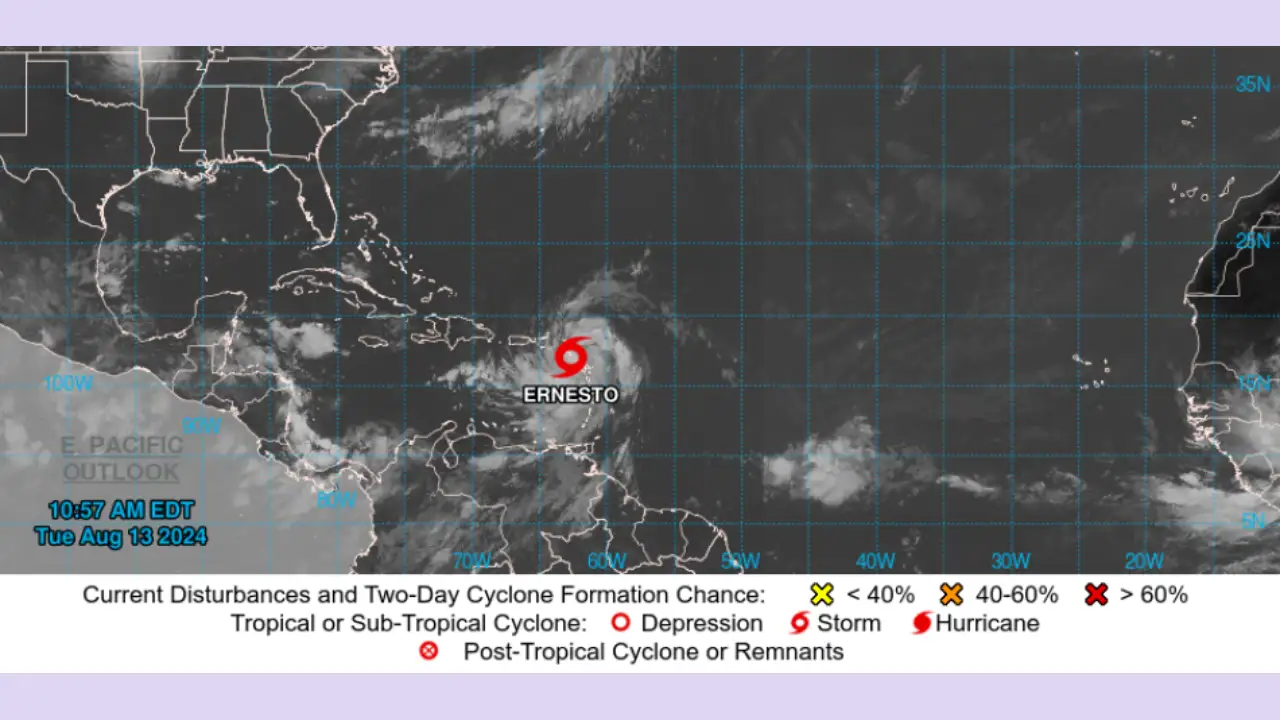 Tormenta Ernesto: Lluvias y fuertes oleajes afectarán el este del país desde esta noche 1 Tormenta Ernesto FE
