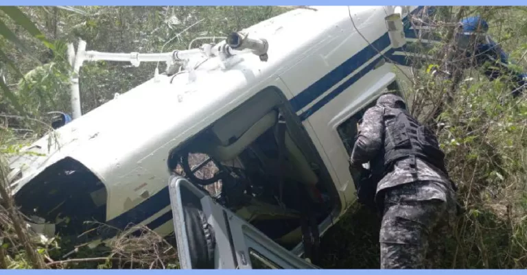 Helicóptero se desploma en Monción, provincia Santiago Rodríguez