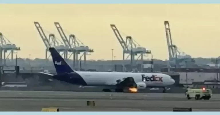 Avión de FedEx realiza aterrizaje de emergencia tras choque con ave e incendio de motor