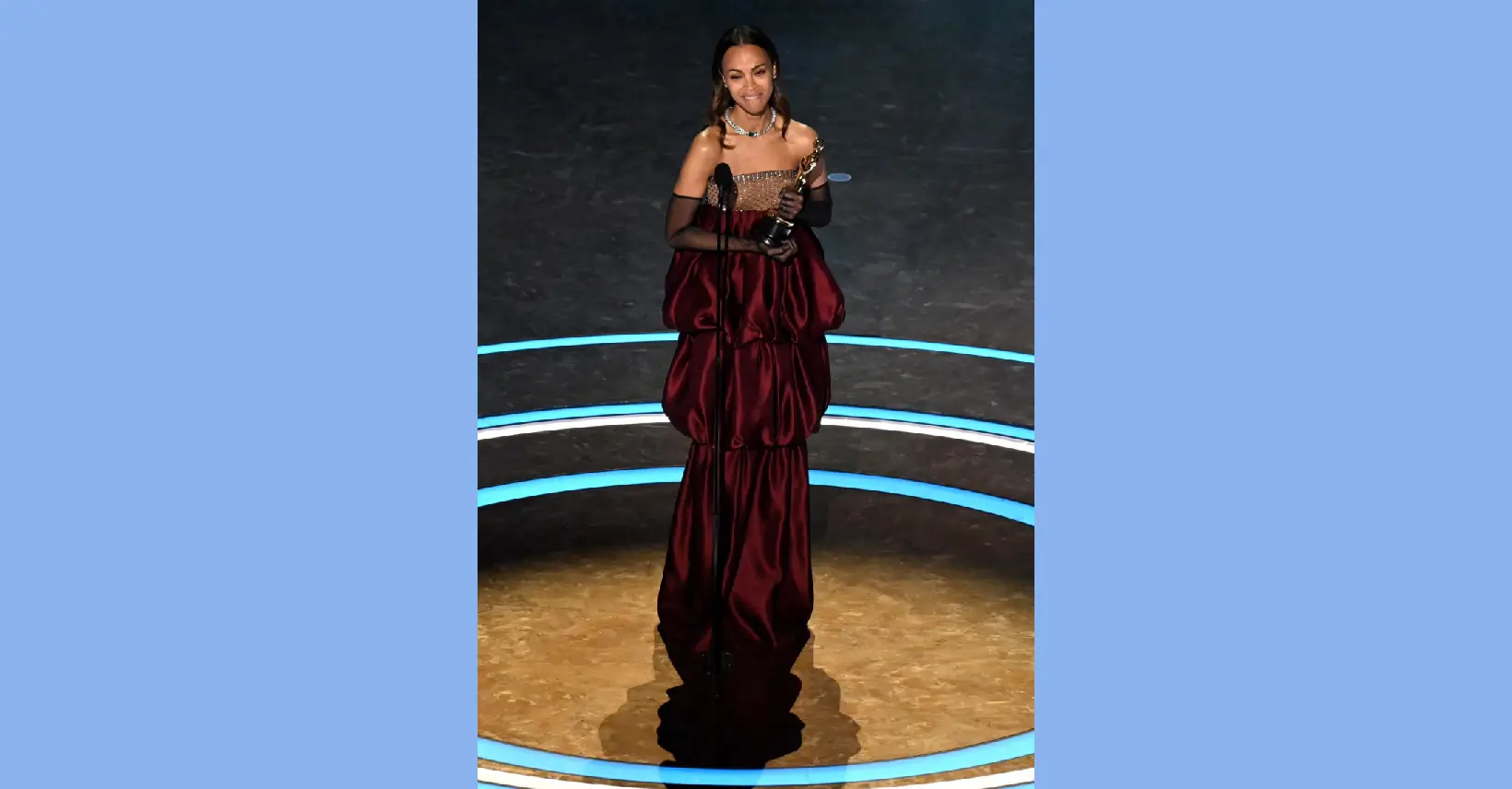 Zoe Saldaña, la dominicana a la que la dislexia no le impidió triunfar en los Óscar 1 Zoe Saldana Oscar 2025 FE