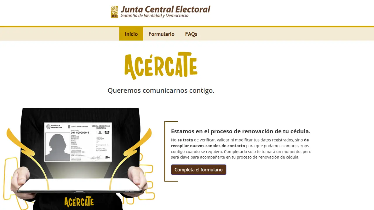 JCE agilizar el proceso de cedulación con “Acércate”
