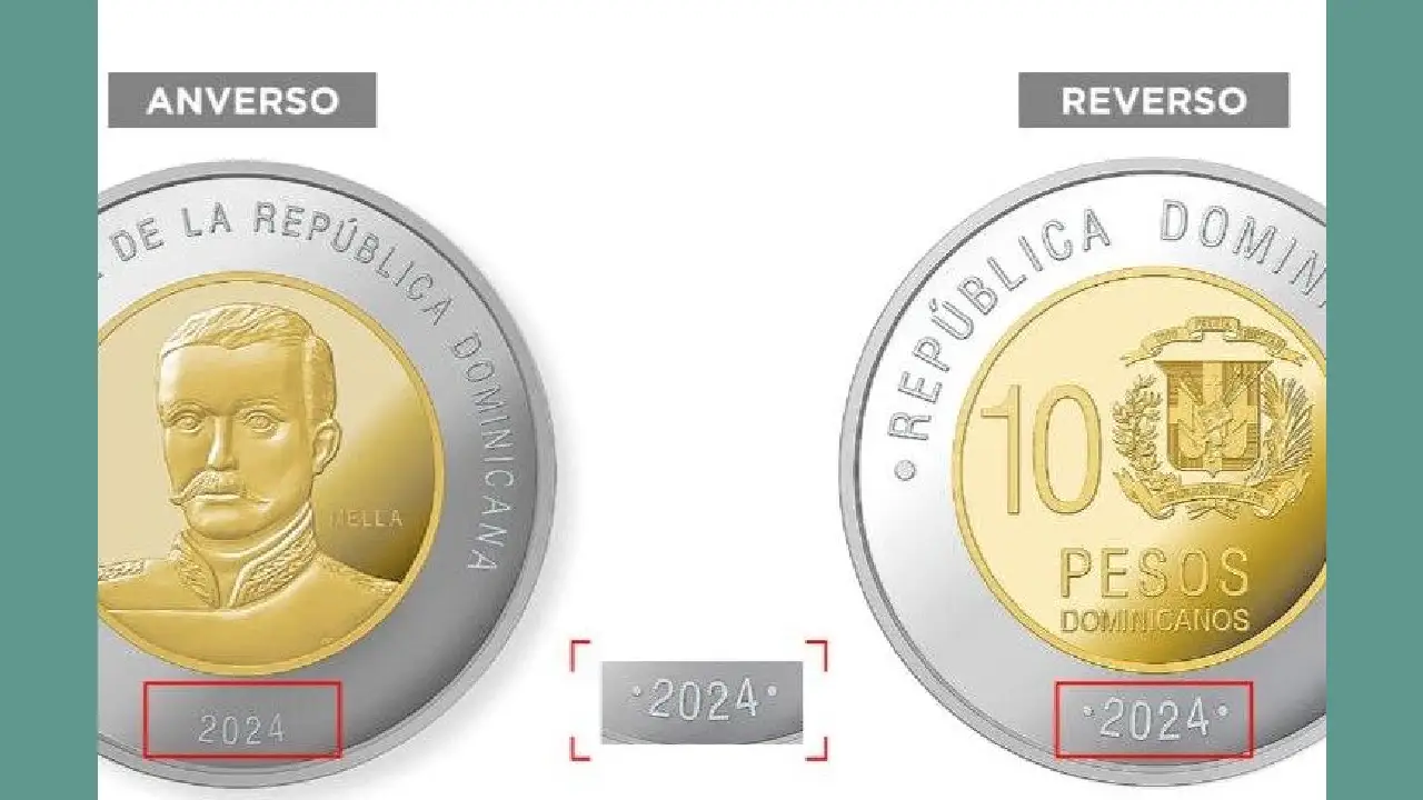 Nuevas monedas de 10 pesos en RD