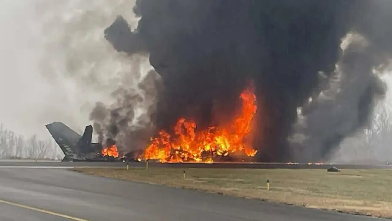 Imagen del accidente de avión en Carolina del Norte. | Foto: Diario Libre USA.