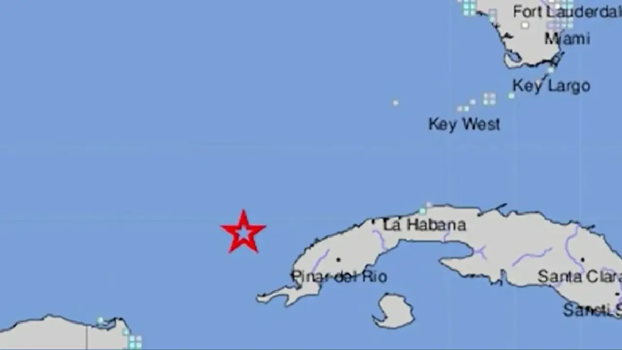 terremoto frente a Cuba