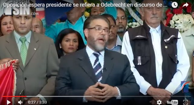 Oposición espera presidente se refiera a Odebrecht en discurso de Rendición de Cuentas