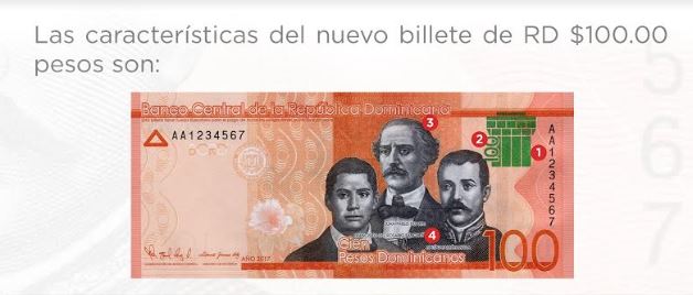 BC emite un billete de RD$100.00 con la nueva identidad visual institucional