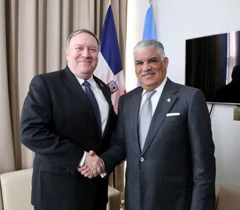 Canciller Miguel Vargas se reúne con Mike Pompeo para tratar situación de Venezuela
