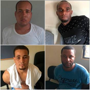 Apresan cuatro hombres por robo en sucursal bancaria de Sabana de la Mar