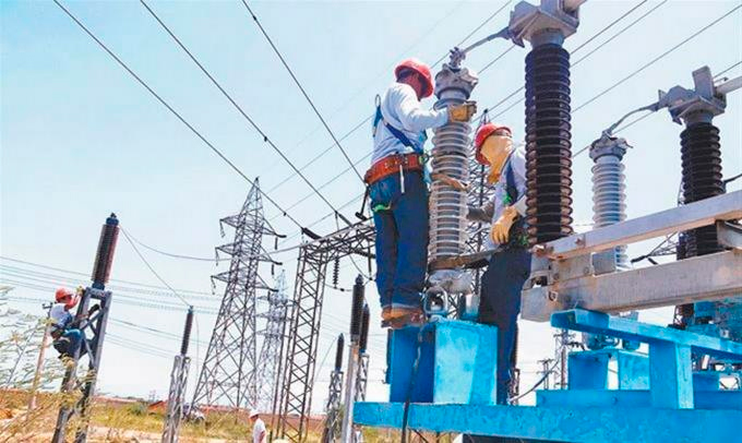 Subestación. Foto de archivo