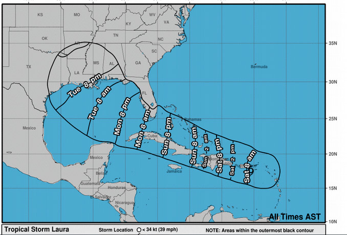Incrementan a 11 provincias en alerta roja por tormenta Laura