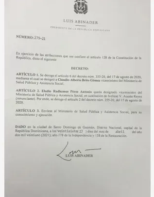 Renucia viceministra salud publica FE