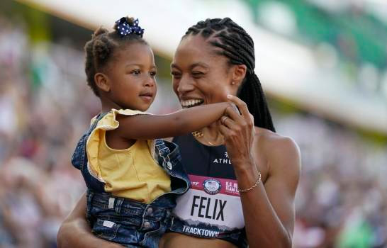 Con 35 años y una niña, Allyson Felix irá a sus quintos Juegos Olímpicos 1 Con 35 años y una niña, Allyson Felix irá a sus quintos Juegos Olímpicos