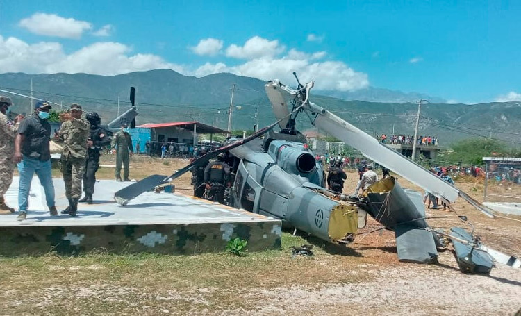 Helicóptero militar dominicano sufre accidente junto a la frontera con Haití