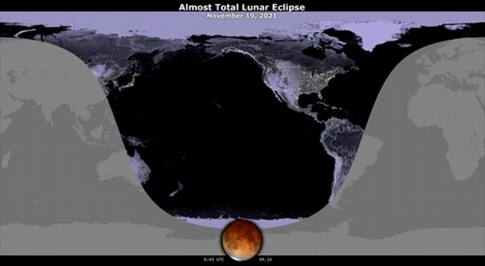 El eclipse lunar parcial más largo en siglos llega con la luna llena