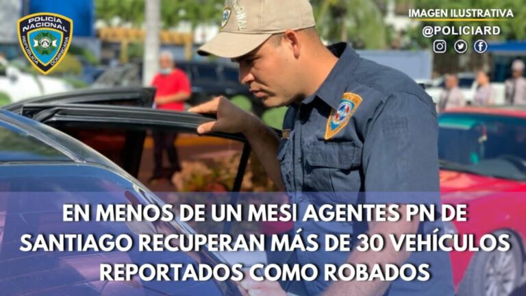 Agentes PN de Santiago recuperan más de 30 vehículos reportados como robados