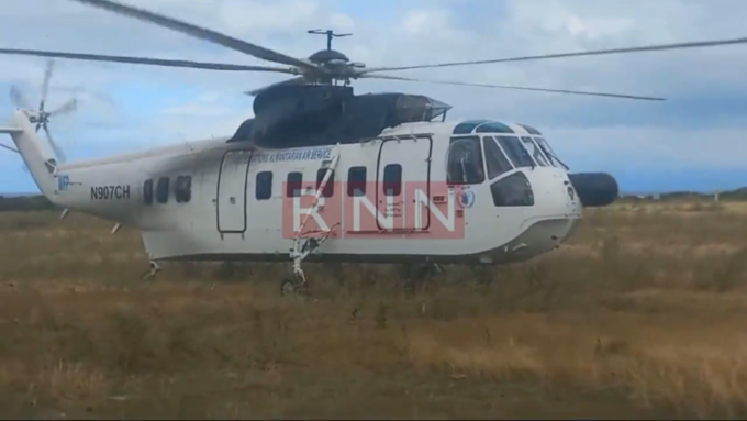 (Vídeo) Helicóptero de la ONU aterriza de emergencia en Montecristi 1 helicoptero e1713373543510